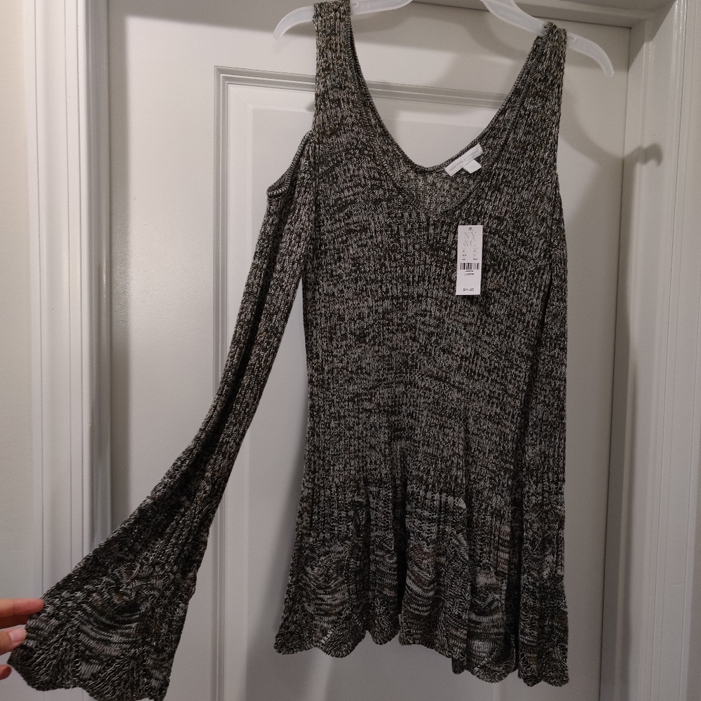 NWT cold shoulder sweater